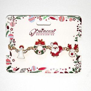 Gold 7" Christmas Charm Bracelet